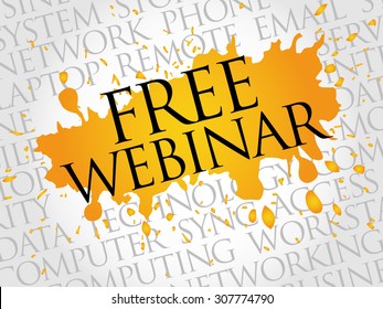 Free Webinar word cloud concept