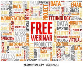 Free Webinar word cloud concept