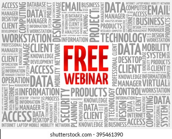 Free Webinar word cloud concept