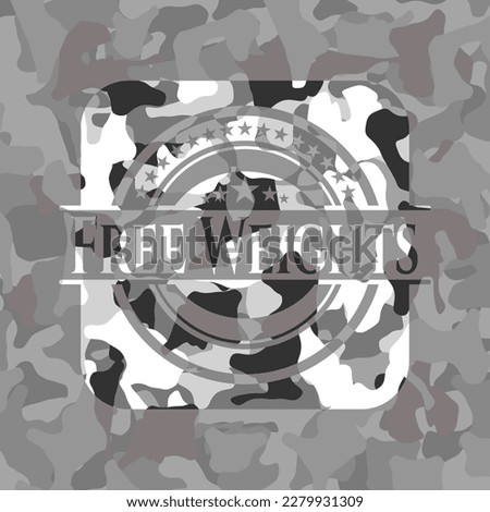 Free Weights on grey camo texture 