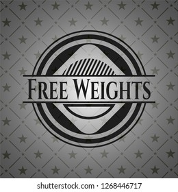 Free Weights retro style black emblem