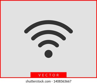 Free wi fi icon. Connection zone wifi vector symbol. Radio waves signal.