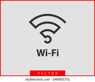 Free wi fi icon. Connection zone wifi vector symbol. Radio waves signal.