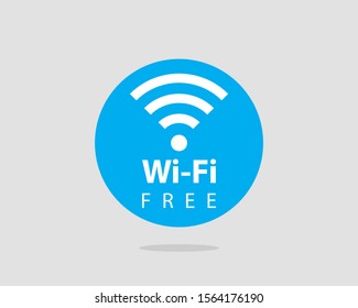 Free wi fi icon. Connection zone wifi vector symbol. Radio waves signal.