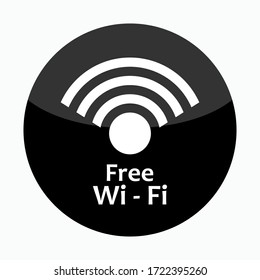 Free Wi fi Icon. Internet Connection Symbol, Access Gratis. Applied for Design, Presentation, Website or Apps Elements - Vector. 