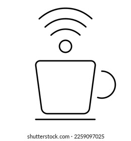 free wi fi icon isolated on white background, vector illustration.