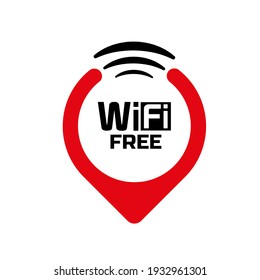 free wi fi sign on white background