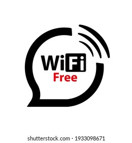 free wi fi sign on white background