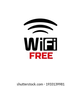 free wi fi sign on white background