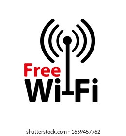 free wi fi text on white background