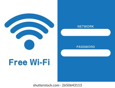 O acesso Wi-Fi gratuito está disponível nas instalações. Design horizontal.