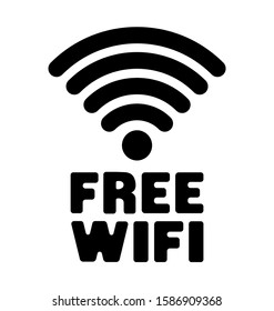 Free Wi-Fi ( wifi ) available vector icon illustration