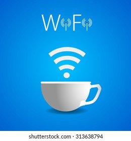 Free, wifi, cafe, poster