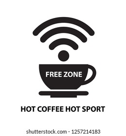 Free wifi cafe poster. Vector illustration.