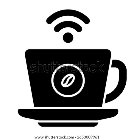 Free wifi. wifi, coffee, cafe, internet, hotspot, wireless, connection. Vector Icon Illustration