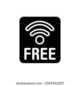 Free Wifi Filled Icon Vector Illustration