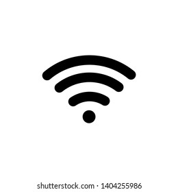 Free WiFi. Flat Vector Icon illustration. Simple black symbol on white background. Free WiFi sign design template for web and mobile UI element
