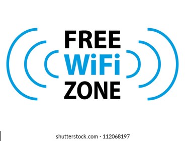 Free Wifi Here Sign Concept