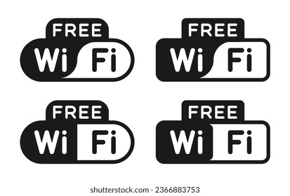 Free wifi icon and free wifi area