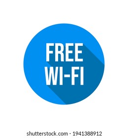 Free wi-fi icon flat shadow design vector