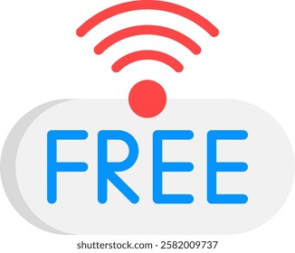 Free Wifi Icon Flat Vector Illustration