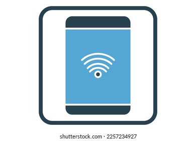 Kostenlose WiFi-Icon-Illustration. Solid-Icon-Stil. Einfaches Vektordesign bearbeitet