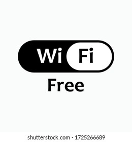 Free Wifi Icon. Info Internet Access Symbol. Presented in Glyph Style.