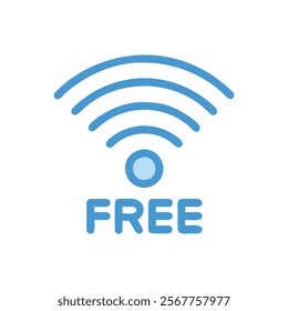 Free Wi-Fi Icon for Internet Connectivity