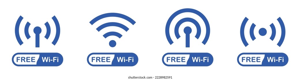 Free wi-fi icon. Wi-fi point icon. Wireless connection icon, vector illustration
