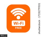 Free WiFi icon symbol. Vector wifi sign with a wave signal icon on a white background.
