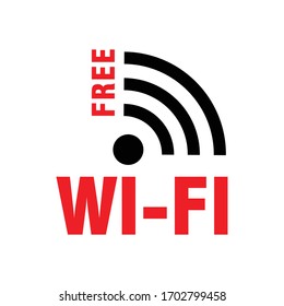 Free wifi icon symbol, Vector illustration.