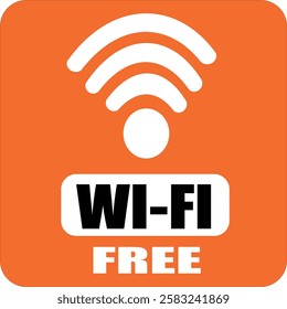 Free WiFi icon symbol. Vector wifi sign with a wave signal icon on a white background