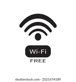 free wifi icon symbol.Vektor wifi signal,public place, restaurant, free wifi zone.