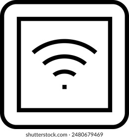 icono wifi gratuito. Diseño de estilo lineal delgado aislado sobre fondo blanco