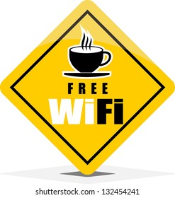 Free WiFi, icon vector