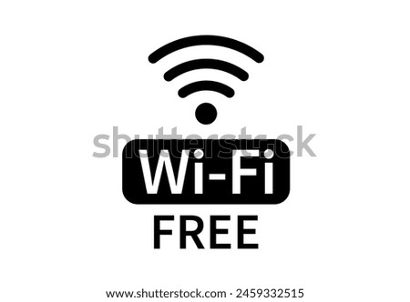 Free wifi icon zone. Internet connection. Wireless Network icon. Broadcasting area with WiFi. Vector illustration