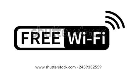 Free wifi icon zone. Internet connection. Wireless Network icon. Broadcasting area with WiFi. Vector illustration