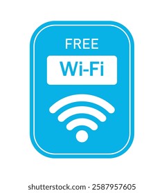 Free WiFi Icons Symbol Set.Free WiFi icon set symbol. color Vector wifi sign on white background. Wifi signal, public place, restaurant, access point, public Wi-Fi, Free Wi-Fi zone, Radio signal,label