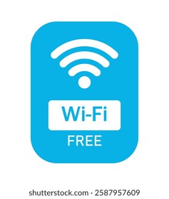 Free WiFi Icons Symbol Set.Free WiFi icon set symbol. color Vector wifi sign on white background. Wifi signal, public place, restaurant, access point, public Wi-Fi, Free Wi-Fi zone, Radio signal,label