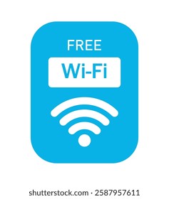 Free WiFi Icons Symbol Set.Free WiFi icon set symbol. color Vector wifi sign on white background. Wifi signal, public place, restaurant, access point, public Wi-Fi, Free Wi-Fi zone, Radio signal,label