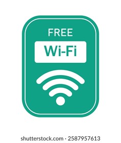 Free WiFi Icons Symbol Set.Free WiFi icon set symbol. color Vector wifi sign on white background. Wifi signal, public place, restaurant, access point, public Wi-Fi, Free Wi-Fi zone, Radio signal,label