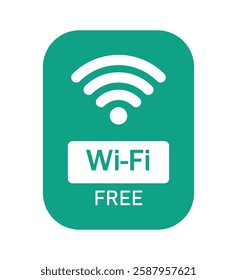 Free WiFi Icons Symbol Set.Free WiFi icon set symbol. color Vector wifi sign on white background. Wifi signal, public place, restaurant, access point, public Wi-Fi, Free Wi-Fi zone, Radio signal,label