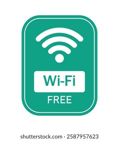 Free WiFi Icons Symbol Set.Free WiFi icon set symbol. color Vector wifi sign on white background. Wifi signal, public place, restaurant, access point, public Wi-Fi, Free Wi-Fi zone, Radio signal,label