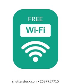 Free WiFi Icons Symbol Set.Free WiFi icon set symbol. color Vector wifi sign on white background. Wifi signal, public place, restaurant, access point, public Wi-Fi, Free Wi-Fi zone, Radio signal,label