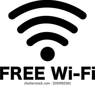 free wifi illustration icon monochrome simple
