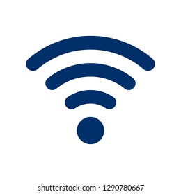 Free wi-fi internet isolated logo wireless and waves 