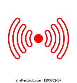 Free wi-fi internet isolated logo wireless and waves 