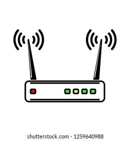 Free wi-fi internet router isolated