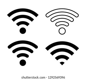 Free wi-fi isolated logo wireless set schematic icons