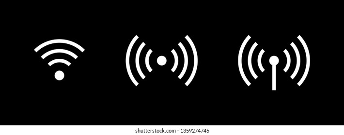 Free wi-fi isolated logo wireless. Set vector icons.